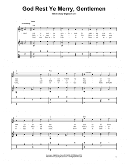 page one of God Rest Ye Merry, Gentlemen (Solo Guitar)
