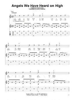 page one of Angels We Have Heard On High (Solo Guitar)