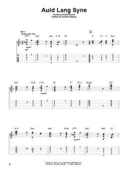 page one of Auld Lang Syne (Solo Guitar)