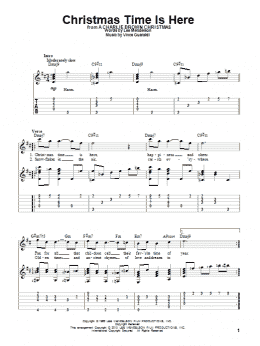 page one of Christmas Time Is Here (Solo Guitar)