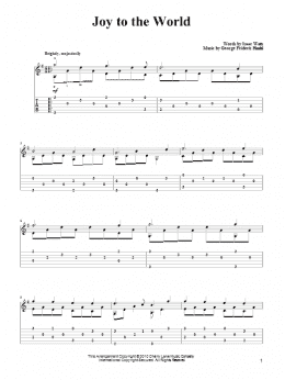 page one of Joy To The World (Solo Guitar)