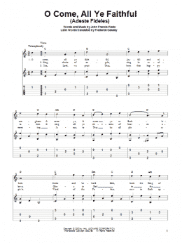 page one of O Come, All Ye Faithful (Adeste Fideles) (Solo Guitar)