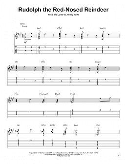 page one of Rudolph The Red-Nosed Reindeer (Solo Guitar)