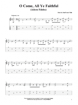 page one of O Come, All Ye Faithful (Adeste Fideles) (Solo Guitar)
