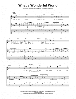 page one of What A Wonderful World (Solo Guitar)