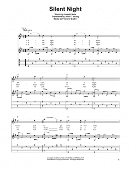 page one of Silent Night (Solo Guitar)