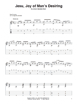 page one of Jesu, Joy Of Man's Desiring (Solo Guitar)