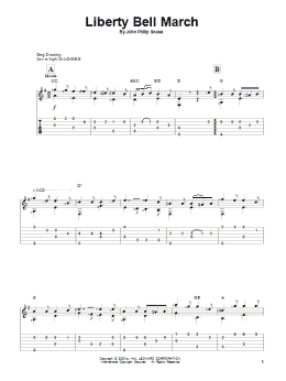 page one of Liberty Bell March (Solo Guitar)