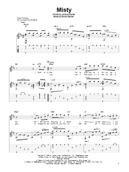 page one of Misty (Solo Guitar)