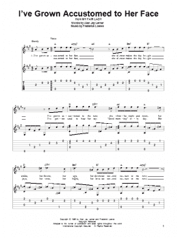 page one of I've Grown Accustomed To Her Face (Solo Guitar)