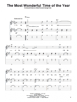 page one of The Most Wonderful Time Of The Year (Solo Guitar)