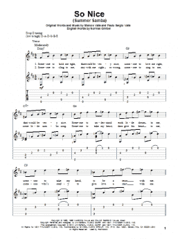 page one of So Nice (Summer Samba) (Solo Guitar)