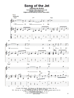 page one of Song Of The Jet (Samba do Aviao) (Solo Guitar)