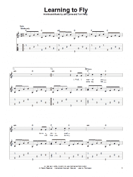 page one of Learning To Fly (Solo Guitar)