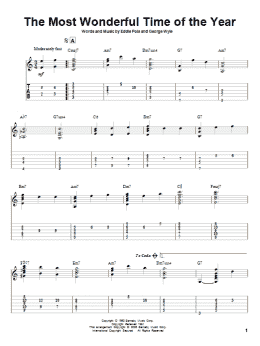 page one of The Most Wonderful Time Of The Year (Solo Guitar)