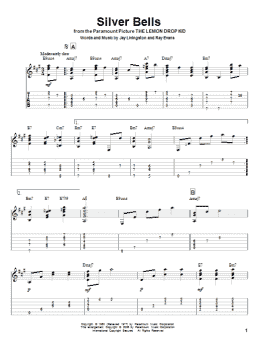 page one of Silver Bells (Solo Guitar)