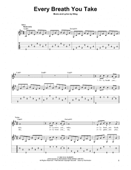 page one of Every Breath You Take (Solo Guitar)