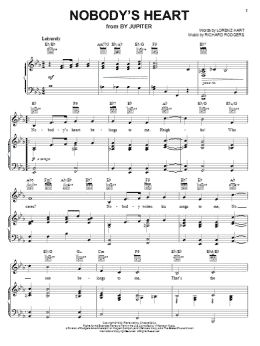 page one of Nobody's Heart (Piano, Vocal & Guitar Chords (Right-Hand Melody))