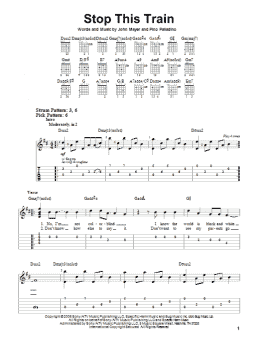 page one of Stop This Train (Easy Guitar Tab)