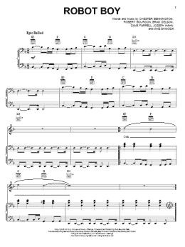 page one of Robot Boy (Piano, Vocal & Guitar Chords (Right-Hand Melody))