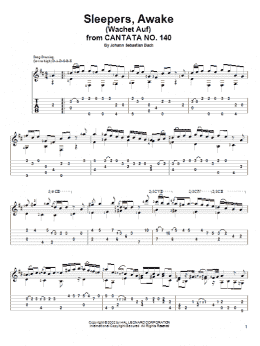 page one of Sleepers, Awake (Wachet Auf) (Solo Guitar)