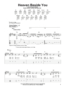page one of Heaven Beside You (Easy Guitar Tab)