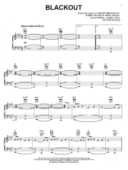 page one of Blackout (Piano, Vocal & Guitar Chords (Right-Hand Melody))