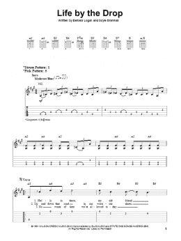 page one of Life By The Drop (Easy Guitar Tab)