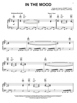 page one of In The Mood (Piano, Vocal & Guitar Chords (Right-Hand Melody))