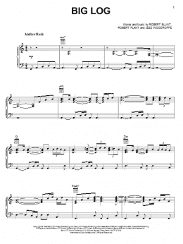 page one of Big Log (Piano, Vocal & Guitar Chords (Right-Hand Melody))