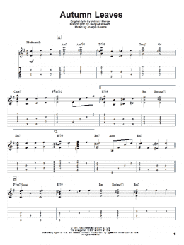 page one of Autumn Leaves (Solo Guitar)