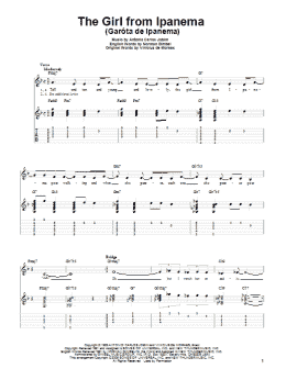 page one of The Girl From Ipanema (Garota De Ipanema) (Solo Guitar)