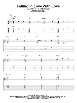 page one of Falling In Love With Love (Solo Guitar)
