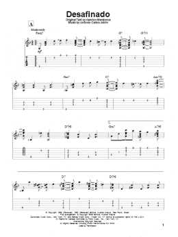 page one of Desafinado (Solo Guitar)