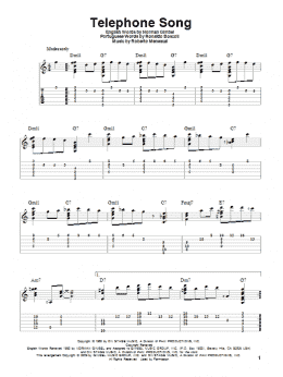 page one of Telephone Song (feat. Astrud Gilberto) (Solo Guitar)
