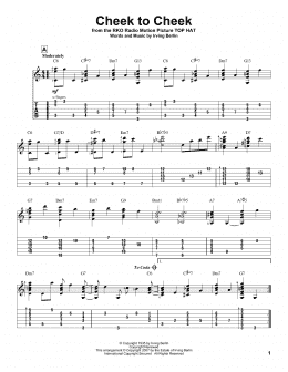 page one of Cheek To Cheek (Solo Guitar)