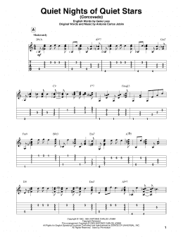 page one of Quiet Nights Of Quiet Stars (Corcovado) (Solo Guitar)