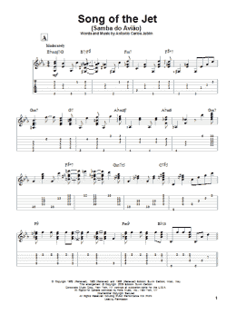 page one of Song Of The Jet (Samba do Aviao) (Solo Guitar)