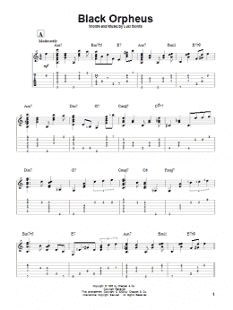 page one of Black Orpheus (Solo Guitar)