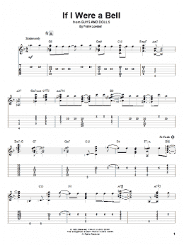page one of If I Were A Bell (Solo Guitar)