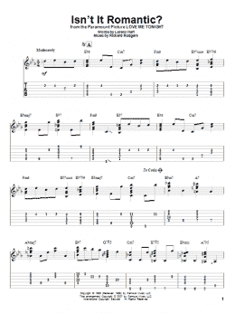 page one of Isn't It Romantic? (Solo Guitar)