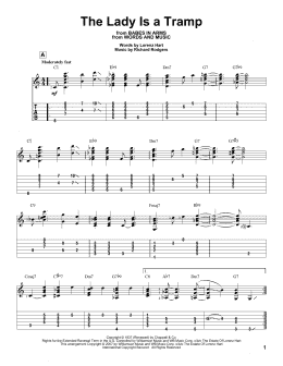 page one of The Lady Is A Tramp (Solo Guitar)