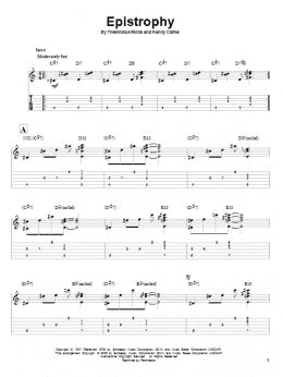 page one of Epistrophy (Solo Guitar)