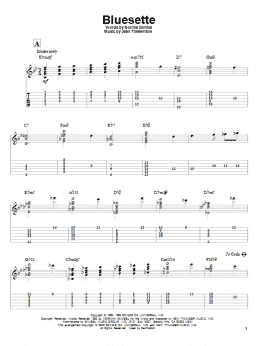 page one of Bluesette (Solo Guitar)