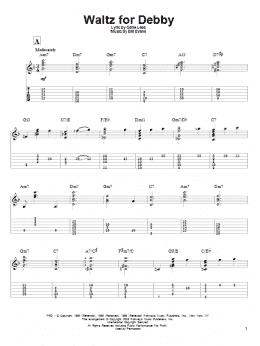 page one of Waltz For Debby (Solo Guitar)