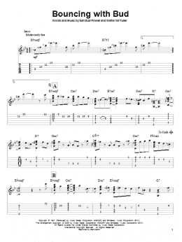 page one of Bouncing With Bud (Solo Guitar)