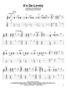 page one of It's De-Lovely (Solo Guitar)