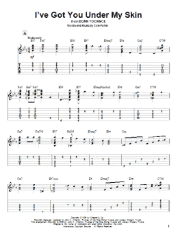 page one of I've Got You Under My Skin (Solo Guitar)