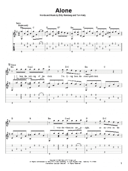 page one of Alone (Solo Guitar)