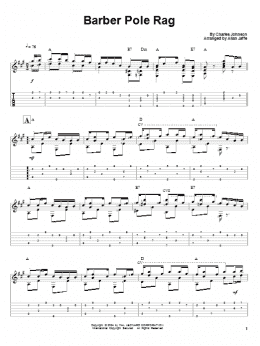 page one of Barber Pole Rag (Solo Guitar)